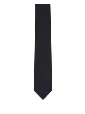 Eton striped tie - men - Silk - One Size - Black