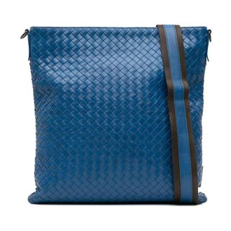 Bottega Veneta Bolso de Piel Tejida Pre-owned - Pre-owned - Mujer - Azul - ONE SIZE