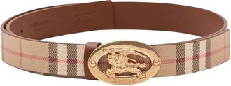 Burberry VC 25mm Omkeerbare Riem - unisex - Riemen - Beige - S - Katoen - Accessoires