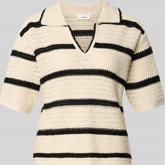 s.Oliver Red Label Regular Fit Poloshirt aus Baumwoll-Mix in Beige, Gr&ouml;&szlig;e 40