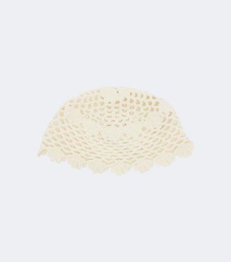 Poss&eacute; Crochet cotton beanie