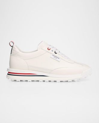 Thom Browne Soft Tech Leather Runner Sneakers