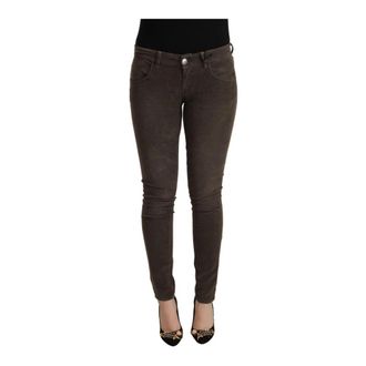Acht Skinny Jeans, female, Brown, Size: XS Acht Brown Cotton Slim Fit Denim Low Waist Jeans