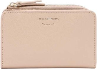 Emporio Armani Bifold Wallet - Dames - Portefeuilles - Roze - ONE Size - Leer - Accessoires