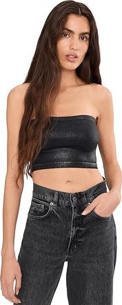 Free People Amelia Foil Bandeau Womens Bra Black Combo : L-XL (US Womens 14-16), Nylon/Spandex