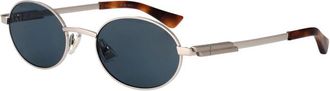 Bottega Veneta Ovale Zonnebril - unisex - Accessoires - Grijs - Maat: 52 MM