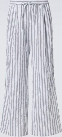Dolce & Gabbana Pantalones anchos de popel&iacute;n a rayas