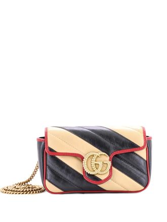 Gucci GG Marmont Flap Bag Diagonal Quilted Leather Mini crossbody bag - women - Calf Leather - One Size - Multicolour