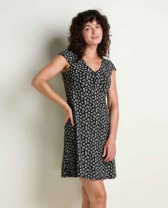 Toad & Co Rosemarie Dress in Black And Salt Print at Nordstrom, Size X-Large