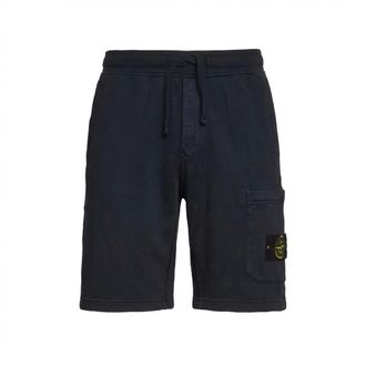 Stone Island Casual Shorts, male, Blue, Size: M Bermuda Shorts