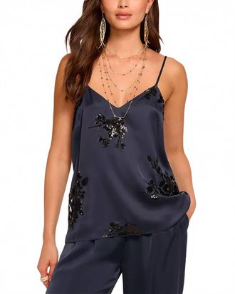 Ramy Brook Sandra Sequinned Camisole In Navy