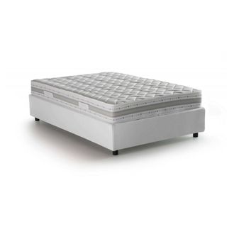 Talamo Italia Talamo Italia - Cama De Plaza Y Media Rebecca, Cama Contenedor Con Revestimiento De Tela, 100% Made In Italy, Apertura Frontal, Con Colch&oacute;n 120x200 Cm