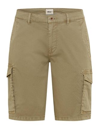 Brax Brax korte broek khaki normale fit katoen cargo