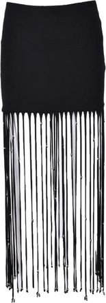 Rotate Elegante Katoen Modal Mix Rok - Dames - Maxi Rokken - Zwart - S - Katoen - Rokken