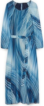 Fiorella Rubino Gedrukte Lange Jurk - Dames - Maxi kleedjes - Blauw - M - Polyester - Kleedjes