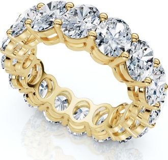 Pompeii3 7Ct Oval Diamond Eternity Ring 14k Gold or Platinum Lab Grown EF/VS