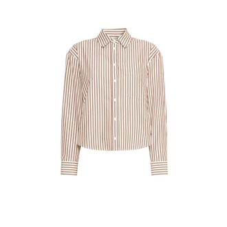 Max Mara Panetto Shirt - Dames - Blouses & Shirts - Bruin - Maat: L Katoen