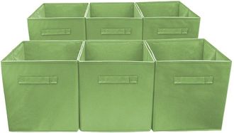 Sorbus Set Of 6 Foldable Storage Cube Basket Bin