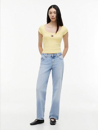 Tommy Hilfiger Faded Low Rise Straight Leg Jeans