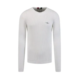 Aeronautica Truien & Vesten, Heren, Wit, 2Xl, Katoen, Witte Trui Klassieke Stijl