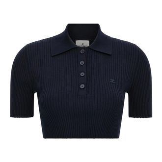 Courrèges Dames, Tops, Blauw, Maat: M Viscose