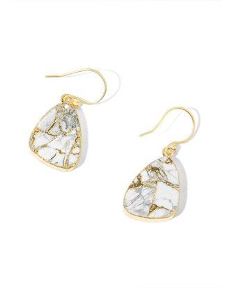 Saachi Saachi 18K Plated Mojave Turquoise Triangle Earrings