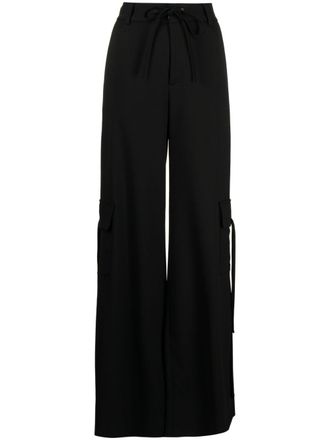 Monse high-waist side-slit cargo trousers - women - Cotton - 0 - Black