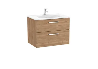 Roca Conjunto Victoria Base+lavabo 600 Nogal 2 Cajones