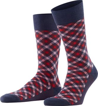 Falke Smart Check Dress Socks in Midnight at Nordstrom, Size Large
