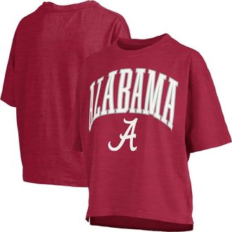 Pressbox Womens Pressbox Crimson Alabama Crimson Tide Nelson Arch Over Logo Waist Length Oversized Slub T-Shirt at Nordstrom, Size Medium