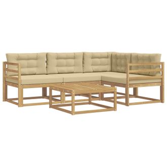vidaXL Conjunto De Sof&aacute;s De Exterior 5 Pcs Y Beige 79 X 79 X 37 Cm Vidaxl