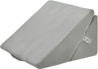Costway Costway - Coj&iacute;n De Cu&ntilde;a De Espuma Para Cama Y Sof&aacute; Almohada De Cu&ntilde;a Con Funda Extra&iacute;ble Almohada Triangular Para Lectura Relax Marr&oacute;n (gris)