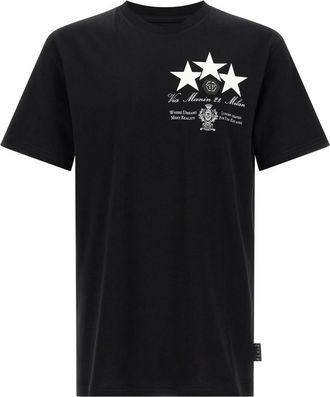 Philipp Plein Black Cotton T-Shirt