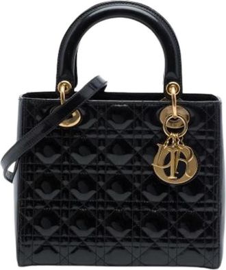 Dior Pre-owned Lady Dior - Dames - Vintage Handtas - Zwart - ONE Size - Vintage