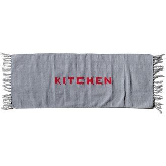 Puebco Handloomed Recycle Yarn Kitchen Mat in Light Gray at Nordstrom