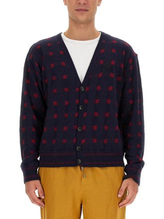 Etro Navy Blue V Neck Cardigan
