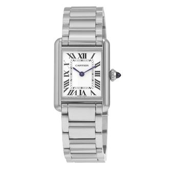 Cartier Pre-owned Cartier Tank Quartz Silver Dial Ladies Watch WSTA0051