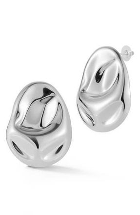 Sphera Milano Hammered Stud Earrings in Silver at Nordstrom Rack