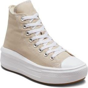 Converse Chuck Taylor All Star Move High Top Platform Sneaker in Beach Stone/White at Nordstrom Rack, Size 8.5