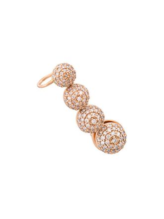 Alinka 18kt rose gold Black Caviar diamond right ear cuff - Metallic