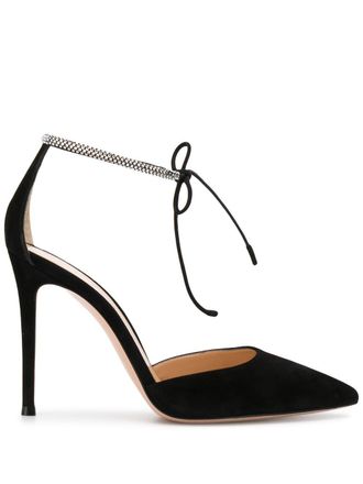 Gianvito Rossi Montecarlo DOrsay 105mm suede pumps - women - Calf Leather/Calf Leather/Calf Leather - 40.5 - Black