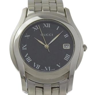 Gucci Pre-owned 5500M Roestvrijstalen Quartz - Dames - Vintage Horloges - Zwart - ONE Size - Vintage