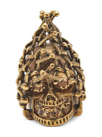 Alexander McQueen skull ring - Gold