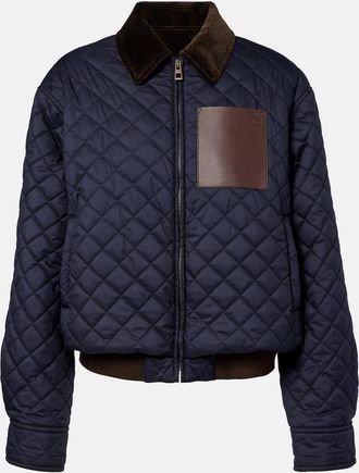 Loewe Giacca blouson trapuntata con velluto a coste