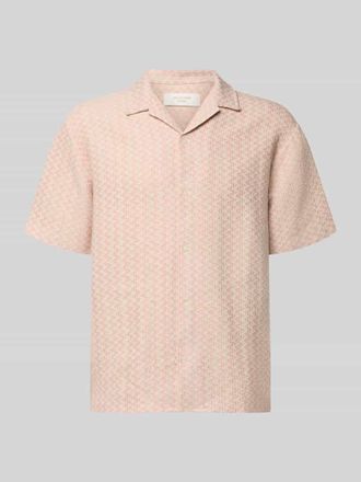 Jack & Jones Jack & Jones Regular Fit Freizeithemd im Allover-Look Modell MONTAUK in Apricot, Gr&ouml;&szlig;e XXL