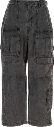 Juun.J Nylon Cargo Pant - Heren - Wijde Broeken - Zwart - M - Nylon - Broeken