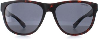 Polaroid PLD 2156/S HGC UC mat havana blauw grijs gepolariseerde zonnebril