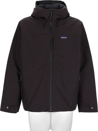 Patagonia Black Minimalistic Adjustable Hood Sports Jacket