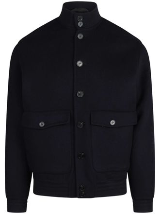 Palt&ograve; Gaspare Cropped High Stand Collar Wool Jacket
