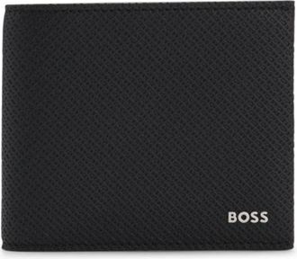 BOSS Monogram-textured leather wallet